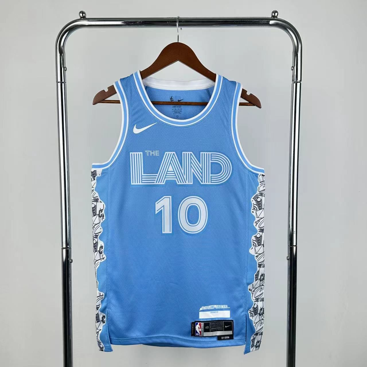 Men Cleveland Cavaliers #10 Garland Light Blue Nike City Edition Season 2025 NBA Jersey